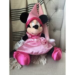 Disney World Parks Store Authentic Minnie Mouse Princess 15” Plush Pink Dress